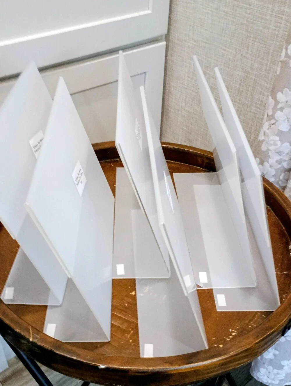 Acrylic HORIZONTAL CLEAR Sign Holders 6-PACK Protective Film BRAND-NEW w/tags